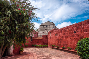 Santa Catalina Monastery Courtyard in Arequipa, Peru, a Photo by GoodGoods