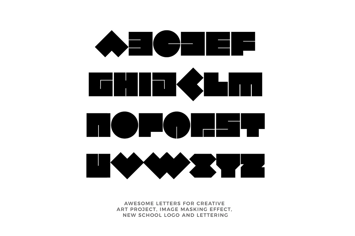 Geometric Headline Font, a Symbol Font by artyway (Photo 7 of 7)