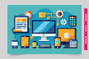 A flat design illustration of multip, an Illustration by Tanuart