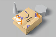 Cardboard Shopping Bag Mockups, a Packaging Mockup by megostudi0 (Thumbnail 4 of 6)