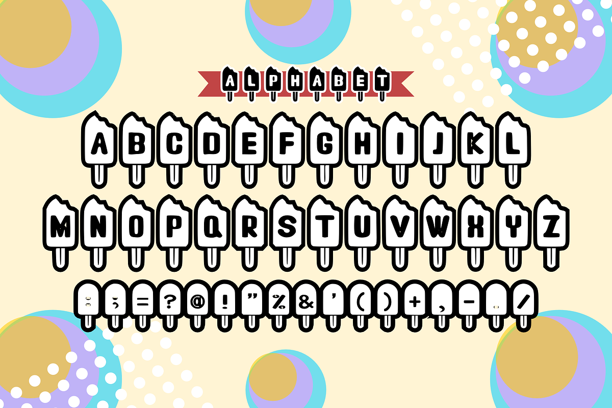 Popsicle - Popsicle Font Type, a Font by KiddoGlyphs Studio (Photo 3 of 4)