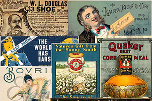 Vintage Advertising Ephemera Clipart