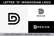Letter D Monogram Logo, a Branding & Logo Template by Mauro Bertolino (Thumbnail 2 of 6)