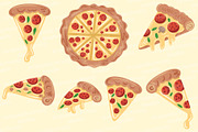 Hand Drawn Pizza Clipart & Vector, an Illustration by Printable Pretty Studio (Thumbnail 3 of 3)