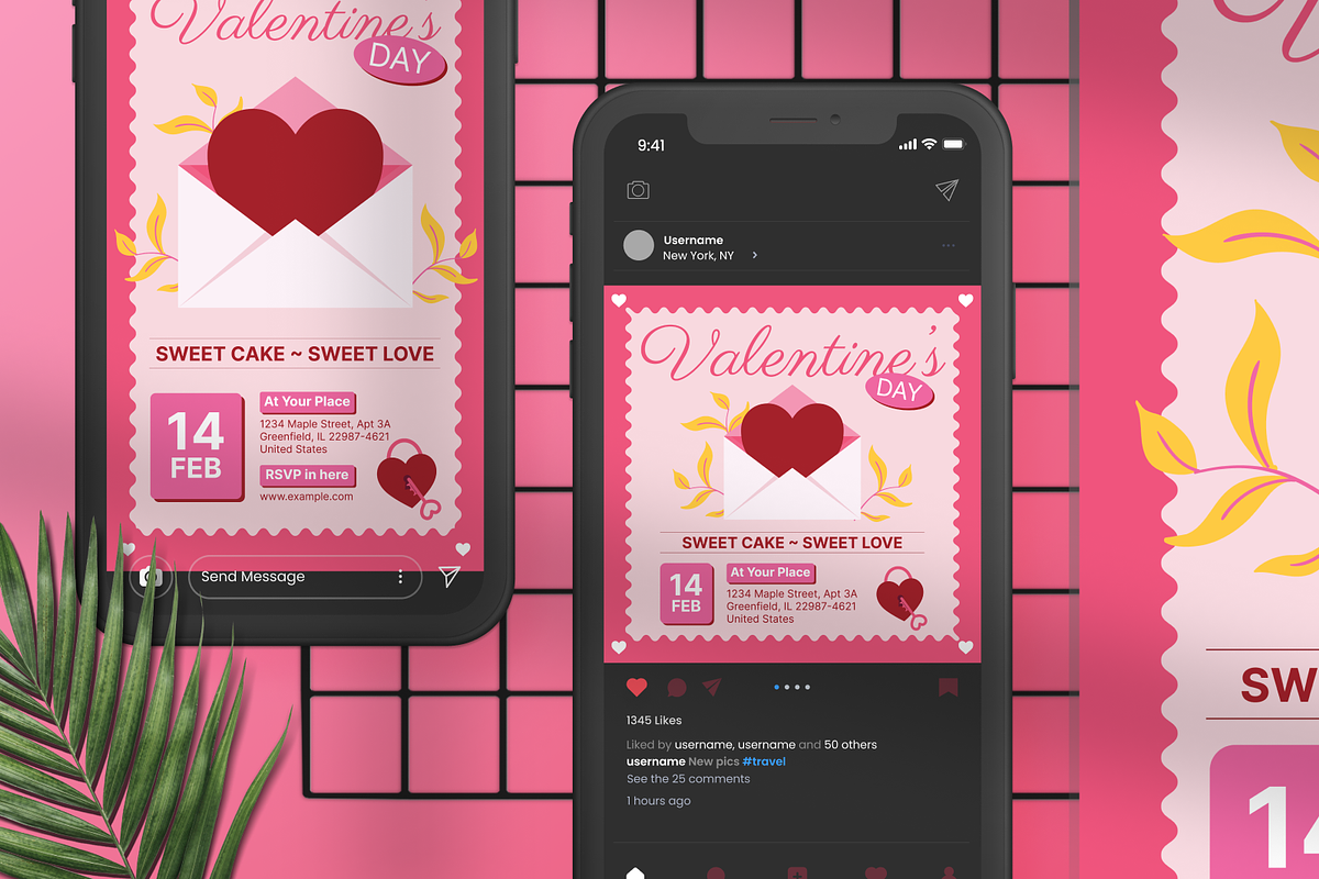 Pink Valentine Flyer, a Flyer Template by Annora Studio (Photo 5 of 6)