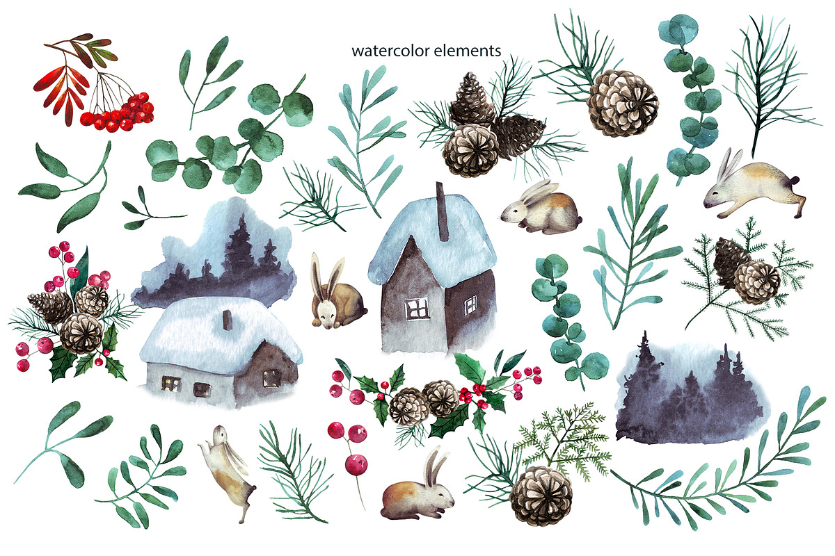 Watercolor winter story, an Illustration by YuliaBiser (Photo 3 of 11)