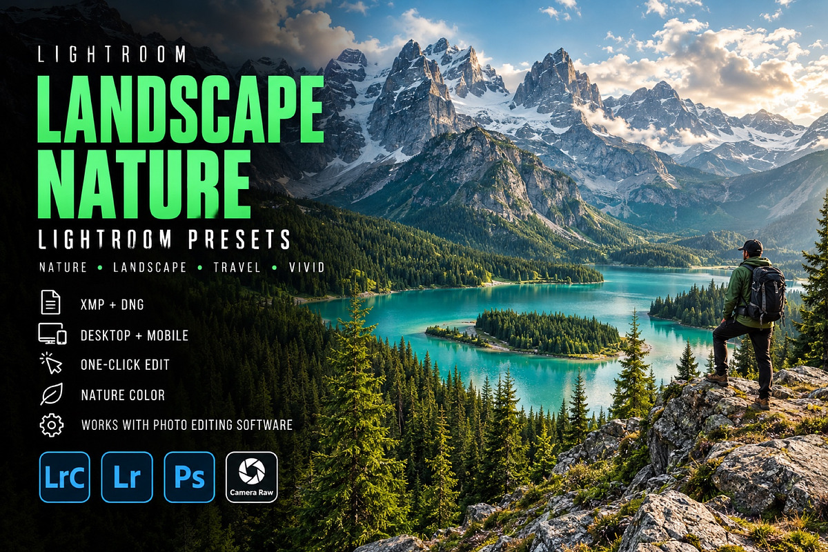 Landscape Nature Lightroom Presets, a Preset Add-On by AAA Presets (Photo 1 of 22)