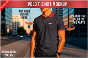 Polo Shirt Mockup on Man PSD, a Shirt Mockup by Bruno's Shop (Thumbnail 1 of 4)