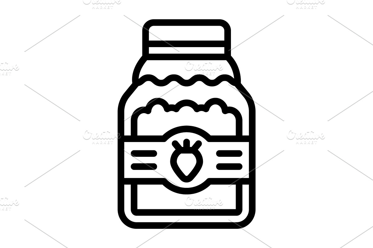 Jam homemade black icon, an Outline Icon by Creative priyanka