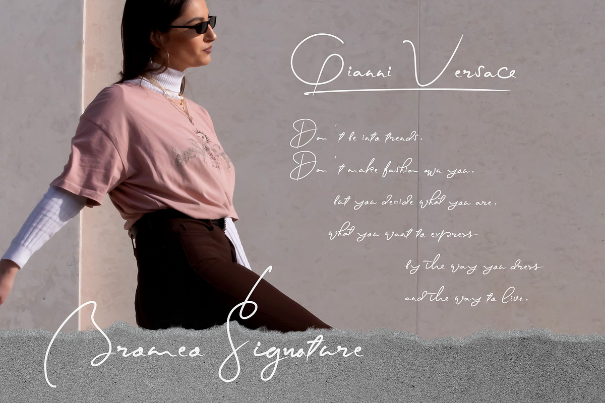 Bromeo Signature - Casual Font, a Script Font by Attractype (Photo 3 of 12)