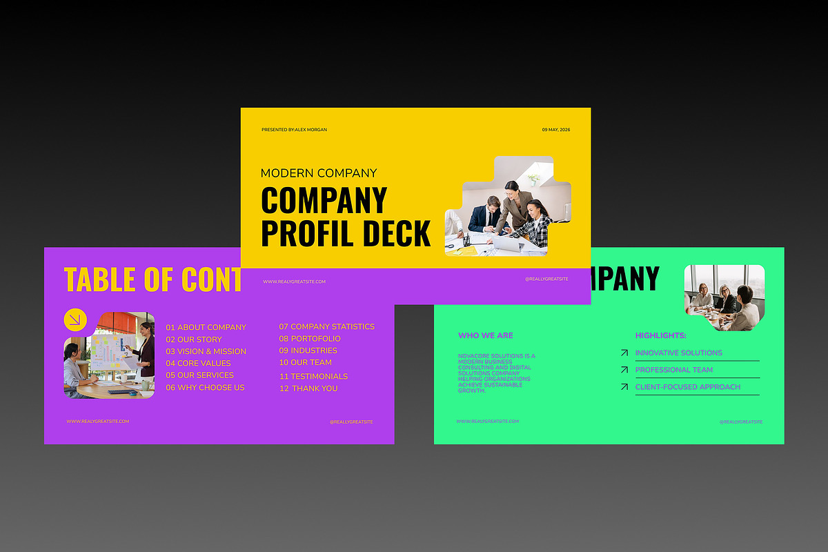 Modern Company Profile Presentation, a Presentation Template by adoestudio (Photo 5 of 8)