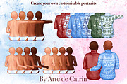 Winter Family Look Clipart, a Decorative Illustration by ArtedeCatrin (Thumbnail 6 of 11)