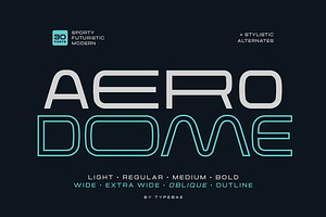 Aerodome – Futuristic & Sport Font