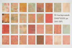 30 Abstract Gouache Backgrounds