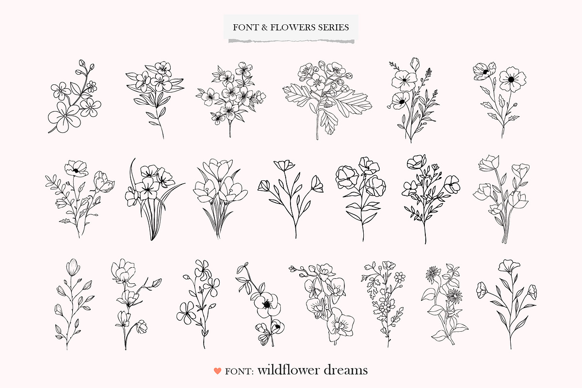Wildflower Dreams Font & Flowers, a Handwritten Font by Kaya Fonts (Photo 12 of 20)