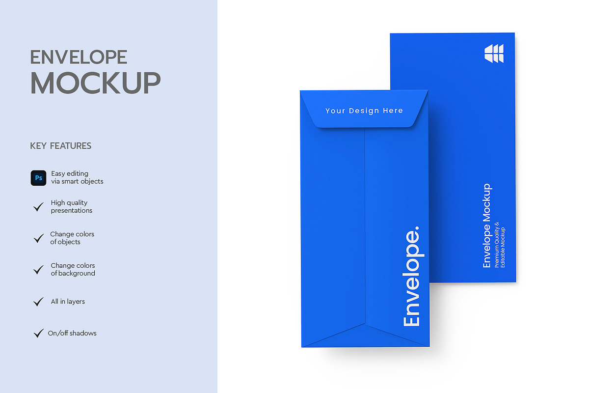 Envelope Mockup PSD Template, an Advertising Mockup by graphypix (Photo 2 of 4)