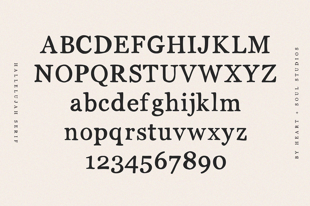 Hallelujah Serif | Handwritten Font, a Serif Font by Heart + Soul Studios (Photo 10 of 12)