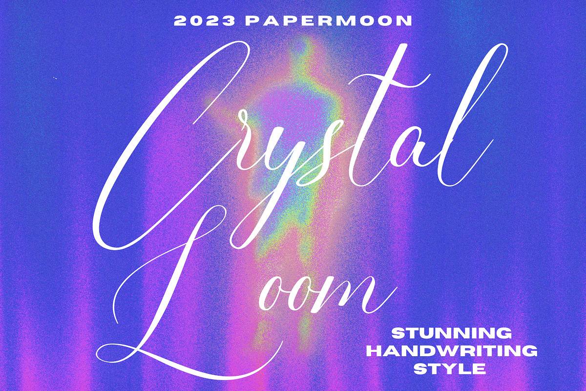Crystal Loom Stunning Script Font, a Script Font by PaperMoon (Photo 1 of 7)