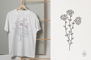 WILDFLOWER LINE ART, an Object Illustration by Kate Art (Thumbnail 22 of 22)