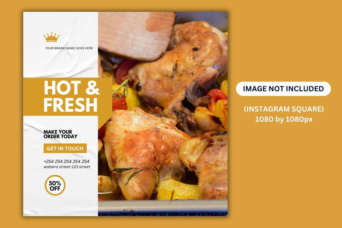 Editable Chicken Fry Canva Template, a Social Media Template by Mishek Munene (Photo 2 of 4)
