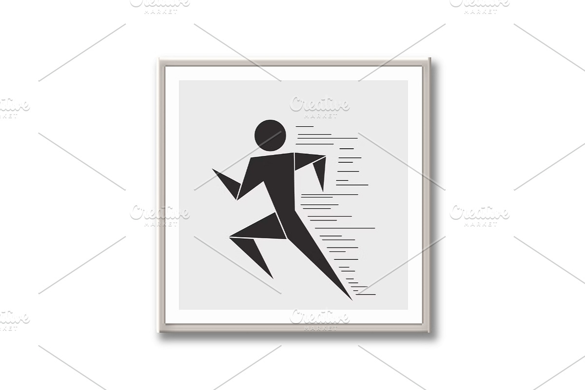 Running man. Stylish design, an Outline Icon by RODINA (Photo 2 of 3)