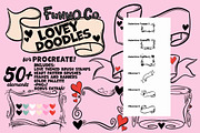 Love Doodles Procreate Brush Pack, a Brush Add-On by Funno Co. (Thumbnail 5 of 7)