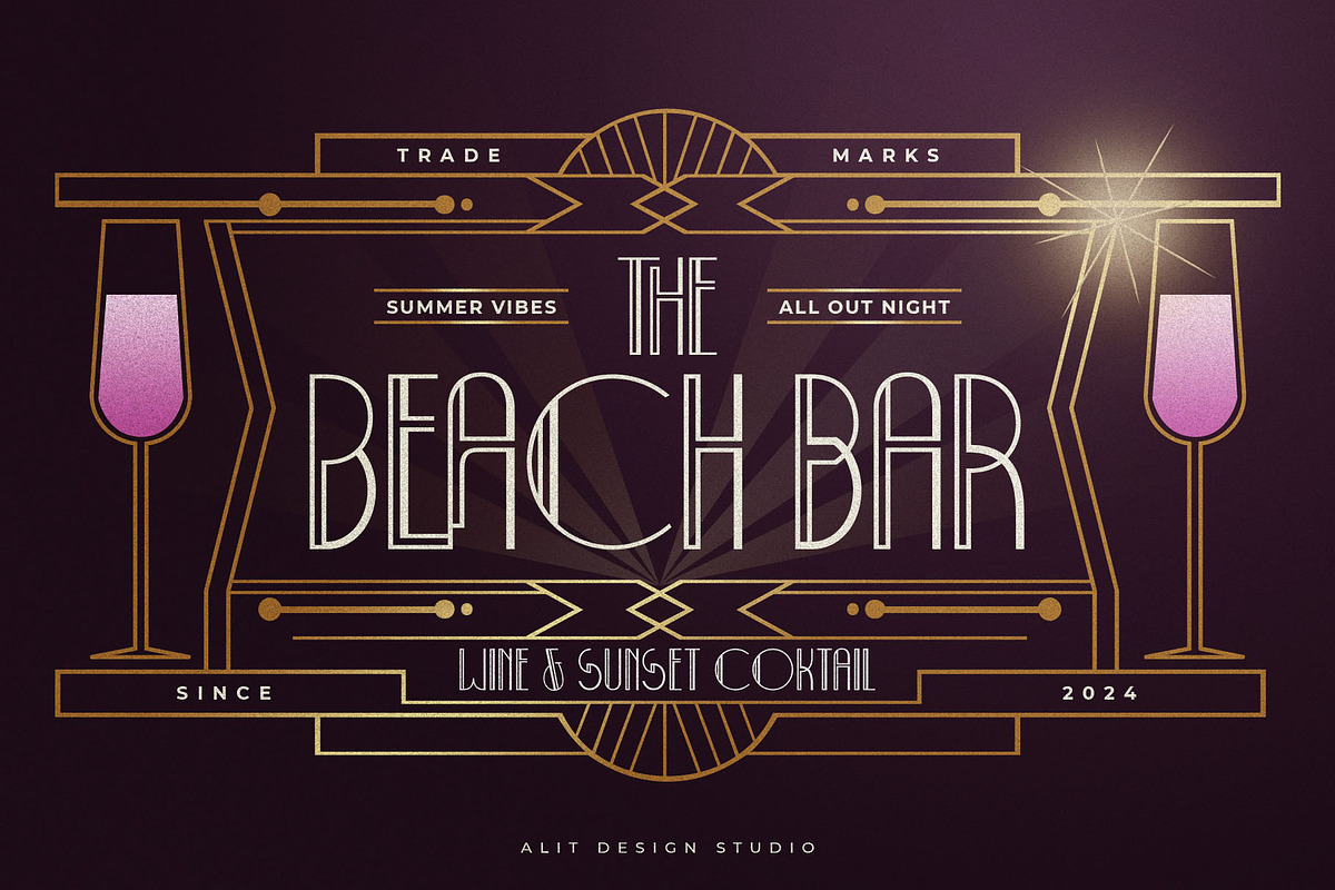 Decolmax Art Deco Typeface, a Sans Serif Font by alit design (Photo 8 of 17)
