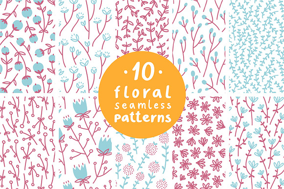 Floral Patterns Set 2 preview 4