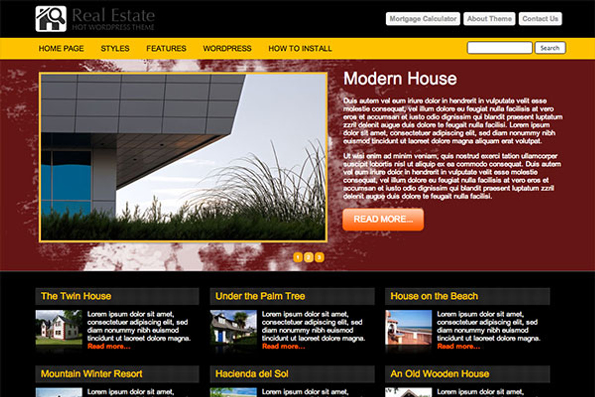 Hot Real Estate, a WordPress Template by hot-themes (Photo 3 of 5)