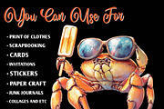Quirky Summer Beach Day Clipart, an Illustration by CreationArt (Thumbnail 8 of 9)
