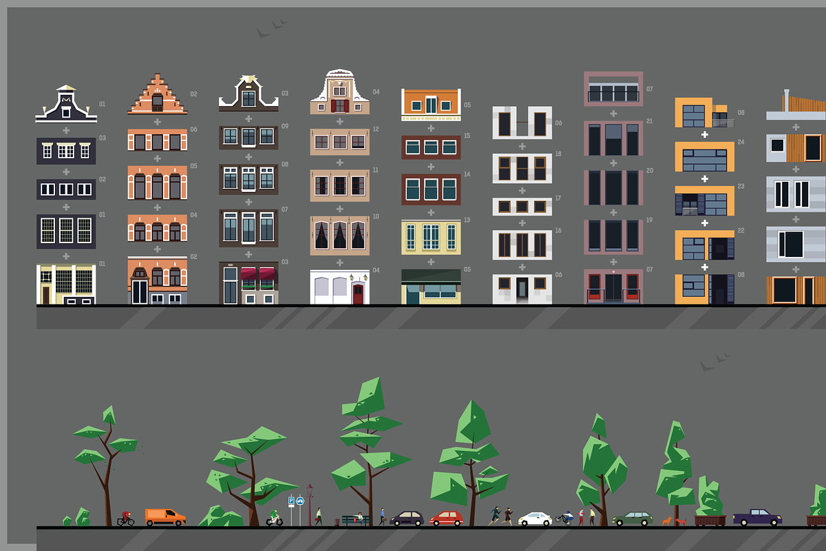 Flat city constructor: Amsterdam, an Object Graphic by Firsik (Photo 2 of 2)