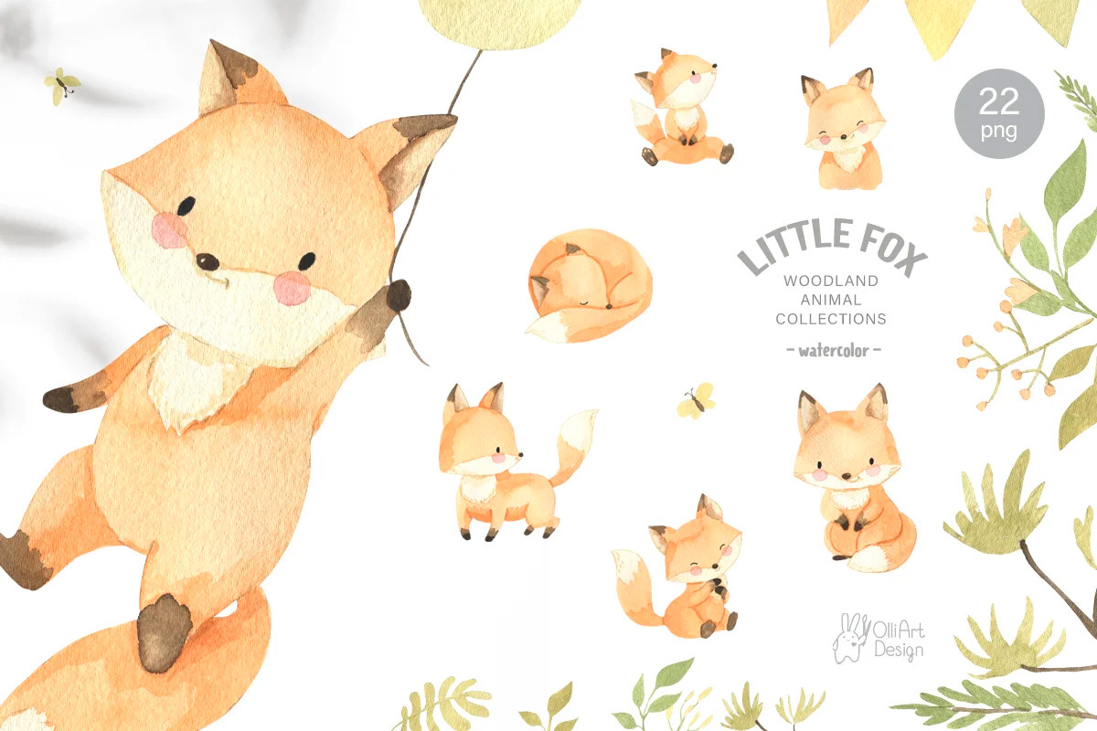 Animal BUNDLE. Watercolor, an Animal Illustration by OlliArtDesign (Photo 9 of 17)