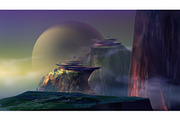 Vector Futuristic Landscape Set, a Technology Illustration by Zonda (Thumbnail 9 of 12)