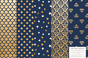 Gold Foil Digital Papers in Navy, a Pattern Graphic by Amanda Ilkov (Thumbnail 3 of 4)