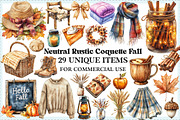 Neutral Rustic Coquette Fall Clipart, an Illustration by Craft Nest (Thumbnail 1 of 5)