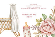 Watercolor boho nursery clipart, an Illustration by AquarelleSpace (Thumbnail 4 of 5)