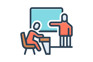 Tuition teaching color icon, a Duotone Icon by Creative priyanka