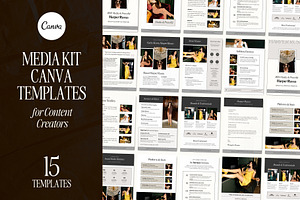 Influencer Media Kit Canva Templates