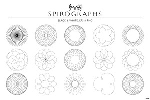 30 Spirographs Vol 1 Vector & PNGs