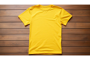 t yellow blank t-shirt ai generated, a Beauty & Fashion Photo by pikepicture