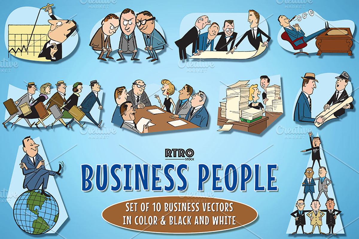 RTRO Business People 1, a Work Illustration by RTRO Stock (Photo 1 of 5)