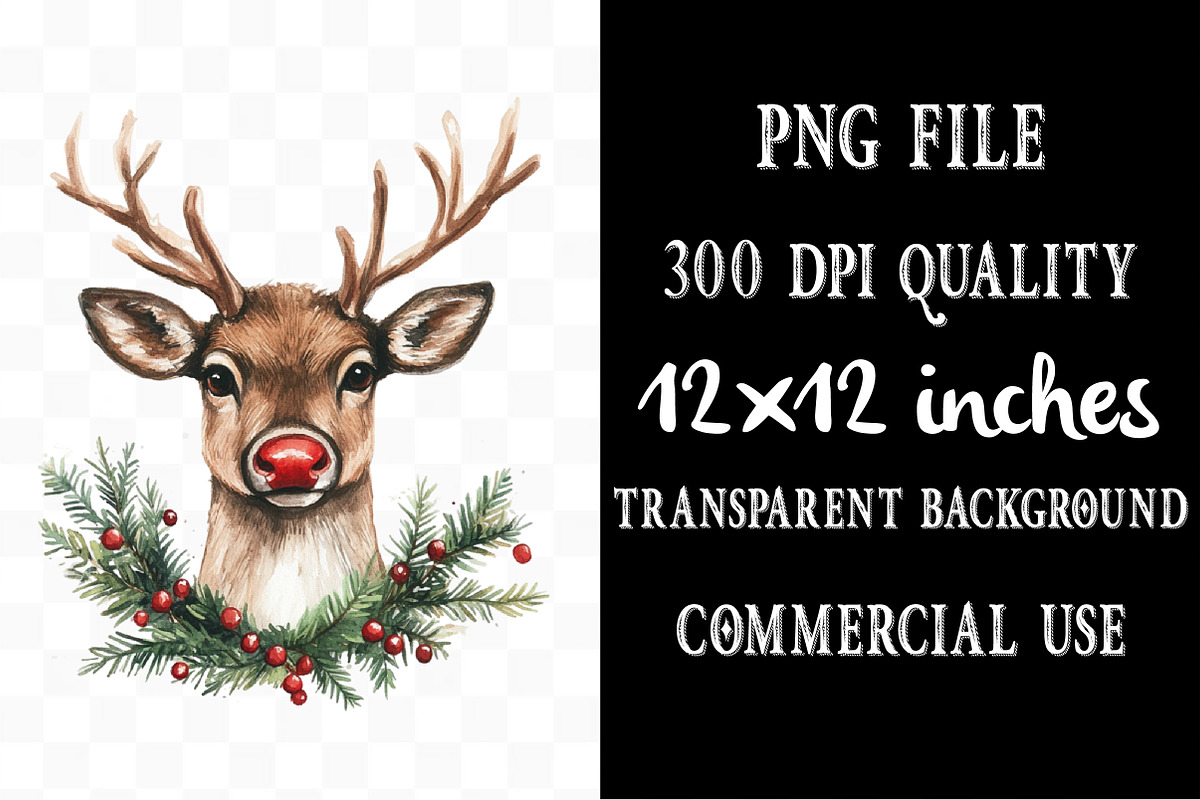 Watercolor Christmas Sublimations, an Illustration by Designking (Photo 4 of 5)