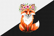 Whimsical Animals & Floral Clipart, an Illustration by Creative Art (Thumbnail 5 of 9)