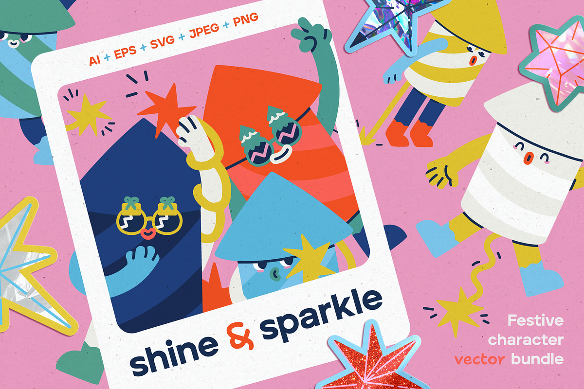 Sparkle & shine. Firework character., a Decorative Illustration by My.Ordinarty (Photo 1 of 8)