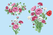 Poppies@Bird Watercolor Clipart, a Decorative Illustration by IrStepShop (Thumbnail 4 of 5)