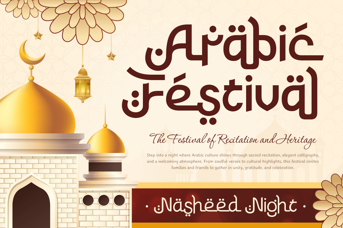 Barakah - Arabic Style Display Font, a Symbol Font by TokoPress (Photo 5 of 15)