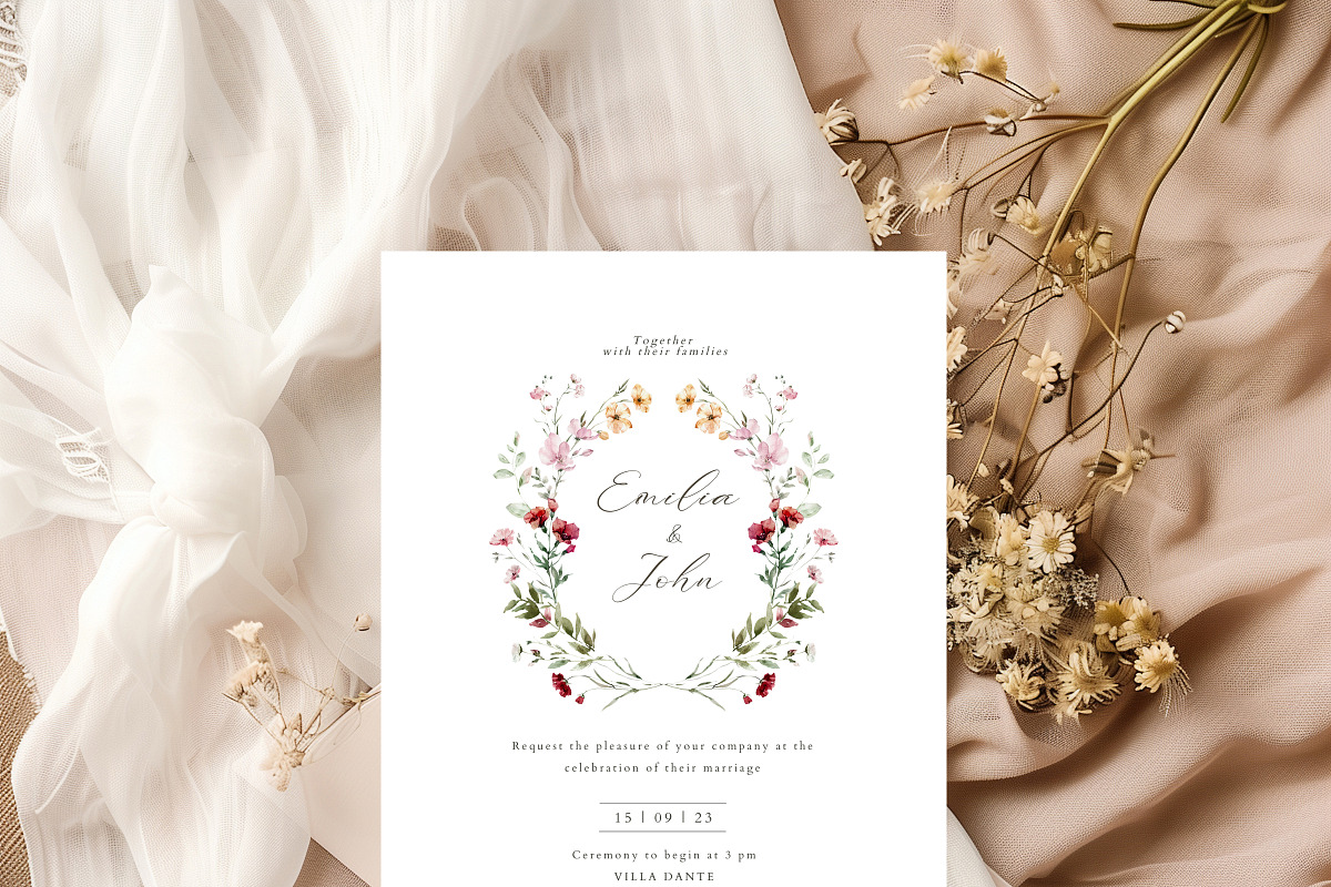 Blush Burgundy Flower, a Decorative Illustration by heyiamalice (Photo 9 of 9)