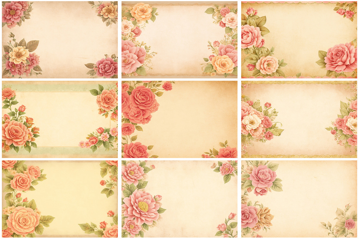Vintage Floral Border Background, a Texture Graphic by Forhadx5 (Photo 4 of 8)