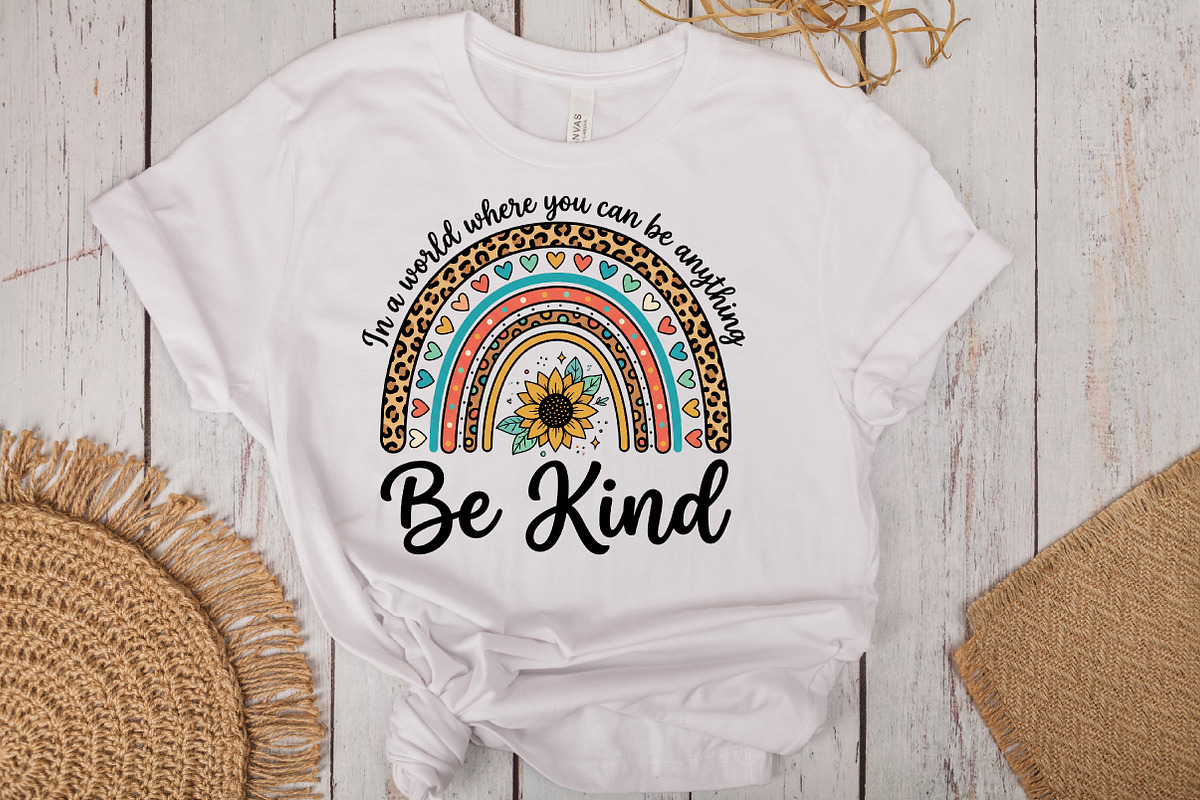 Be Kind Leopard Rainbow Sublimation, a Work Illustration by CraftArtStudio (Photo 3 of 4)
