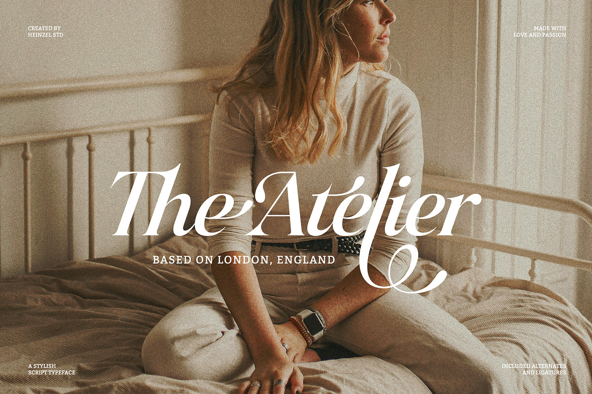 Raillouise Stylish Script Font, a Script Font by Heinzel Std (Photo 2 of 16)